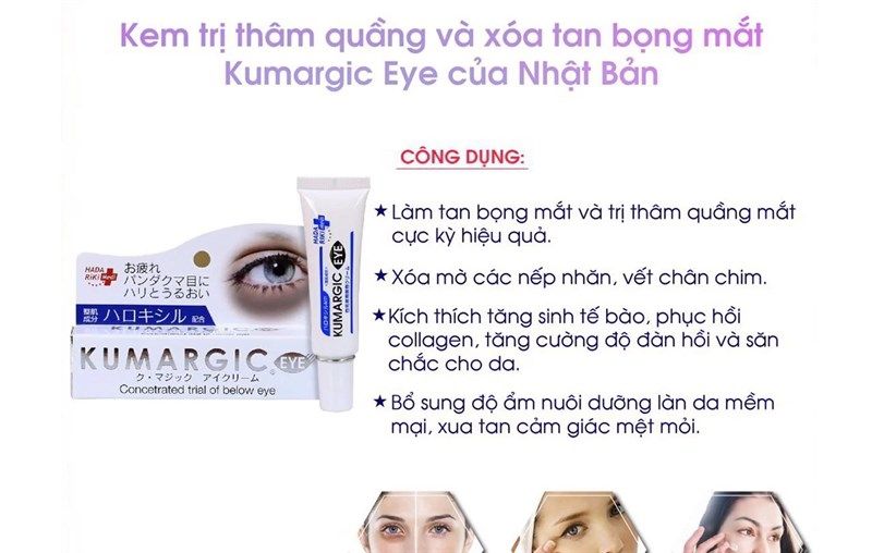 Kem trị thâm quầng mắt Cream Kumargic Eye Nhật Bản