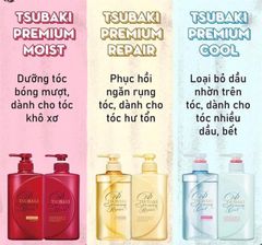 Dầu Gội Tsubaki Premium Dưỡng Tóc Bóng Mượt 490ml