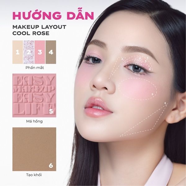 Bảng Phấn Mắt Lemonade Aesthetic Multi-Task Palette #03 smoky pink