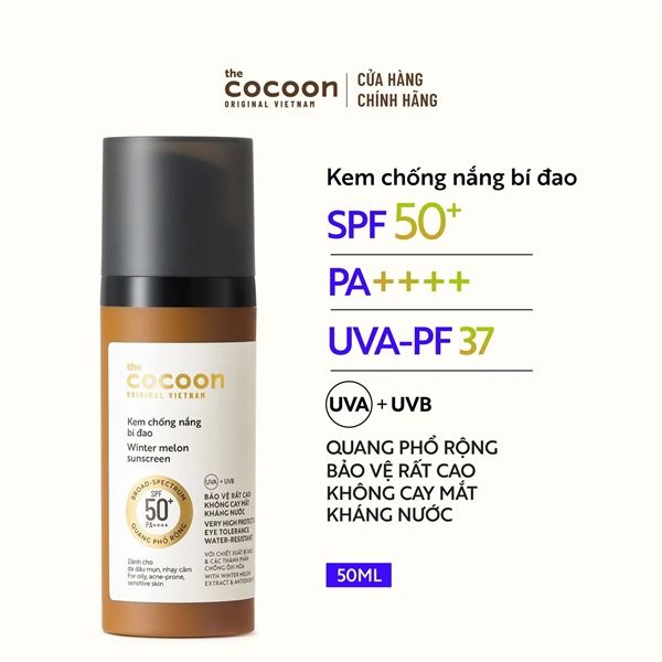 KEM CHỐNG NẮNG COCOON BÍ ĐAO 50ML