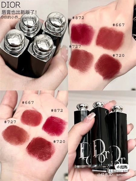 SON DIOR ADDICT HYDRATING SHINE LIPSTICK #727-đỏ nâu minisize 1,6g full box
