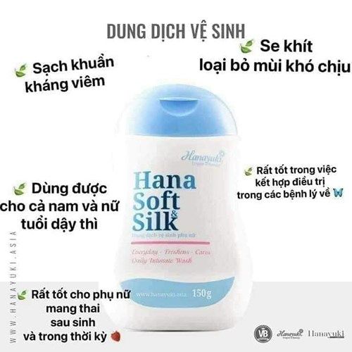 DUNG DỊCH VỆ SINH CHO NỮ & NAM HANA SOFT&SILK