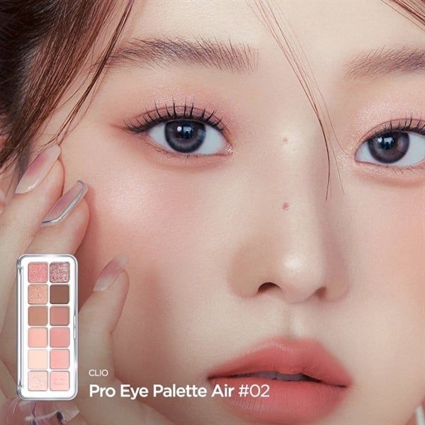 Bảng Phấn mắt 12ô Clio pro eye palette air #02-rose connect