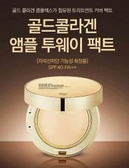 Phấn nền The Face Shop gold collagen ampoule two-way pact