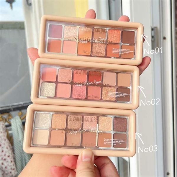 Bảng phấn mắt 10ô Sivanna color nudiful sugar play color eyes #03