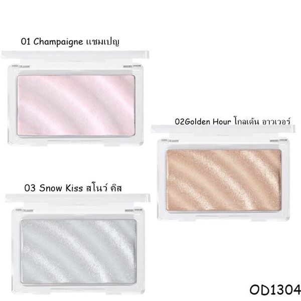 Phấn Bắt sáng Odbo glowing skin highlighter #03 snow Kiss