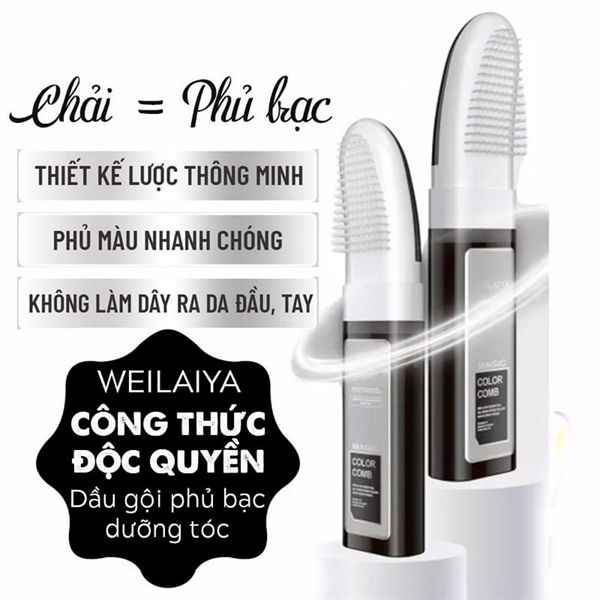 Dầu Gội Phủ Bạc Dưỡng Tóc Weilaiya Magic Color #đen