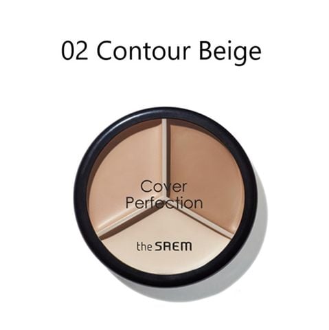 Bảng Triệt Sắc 3 ô The Saem Cover Perfection Triple Pot Concealer #02