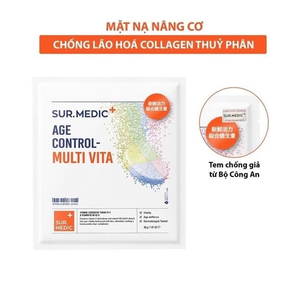 Mặt Nạ Sur.Medic+ age control-multi vita nâng cơ chống lão hoá Vitamin 30g