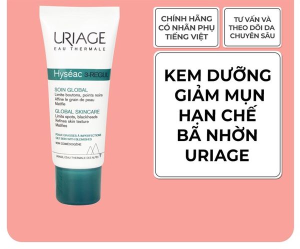 Kem Dưỡng Giảm Mụn Uriage Hyséac 3-Regul Soin Global 40ml