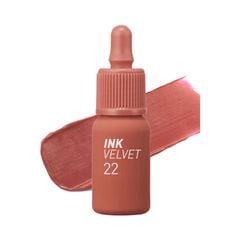 Son kem lì Peripera Ink Velvet 22 bouquet nude - hồng khói