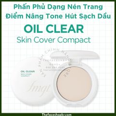 Phấn phủ dạng nén THEFACESHOP fmgt OIL CLEAR SKIN COVER COMPACT #203