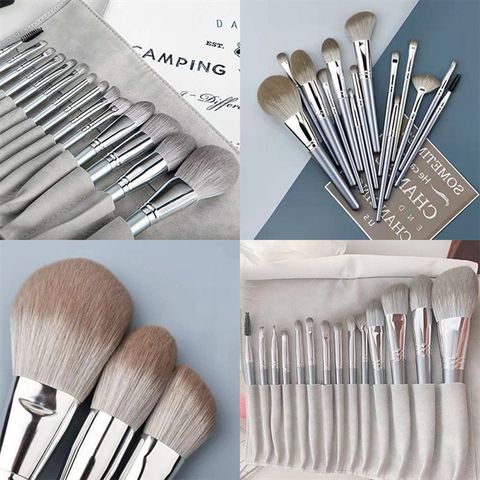 Bộ cọ trang điểm 14 cây túi da #14pc