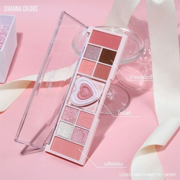 Bảng Phấn mắt Sivanna Lovely Multi #01 -sweet rose