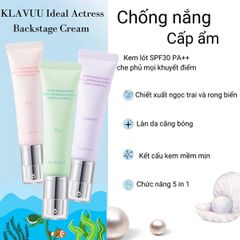 Kem Lót Klavuu White Pearlsation Ideal Actress Backstage Cream SPF30 30ml-tím