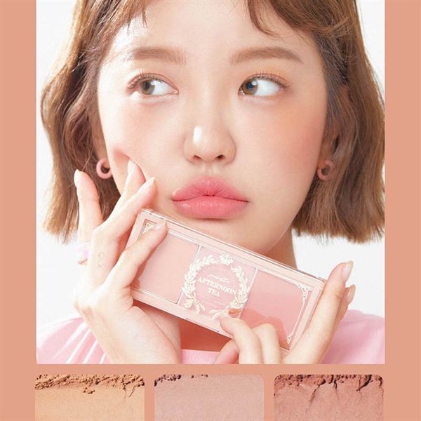 Phấn Má Hồng 3 Ô Màu I'm meme Afternoon Tea Blusher Palette #classic
