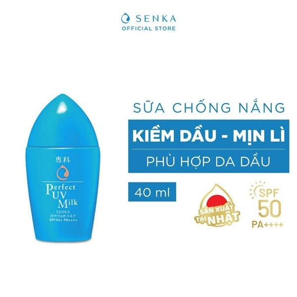 Sữa Chống Nắng Senka Dưỡng Ẩm Da SPF50/PA++++ 40ml