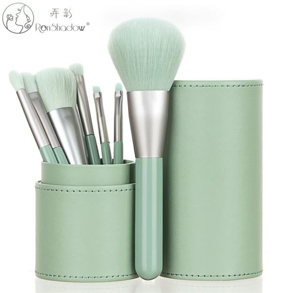 bộ cọ trang điểm 7món hộp da