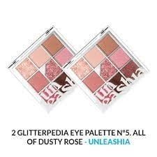 Bảng mắt thuần chay 9 ô Unleashia glitterpedia passion #05 all of dusty rose