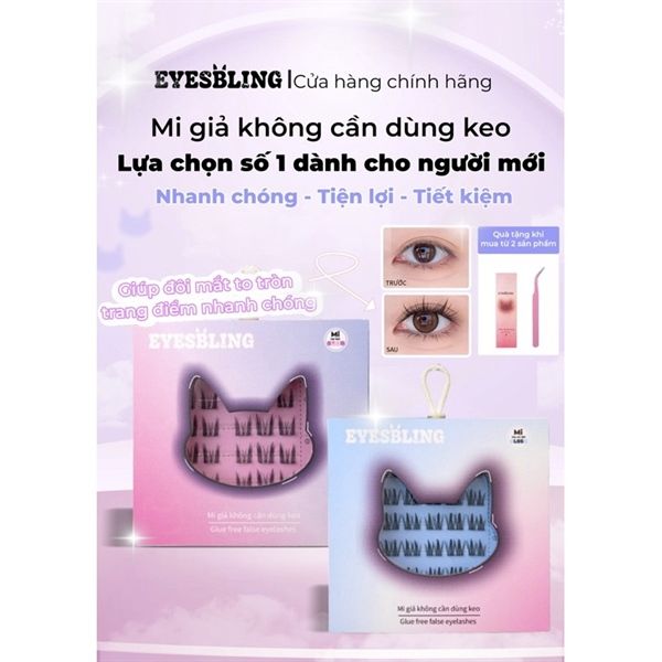 Lông Mi giả tự dính không cần dùng keo Eyes Bling- tái sử dụng nhiều lần