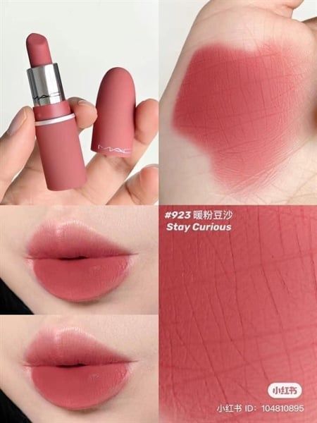 Son lì Mac powder kiss lipstick #923 Stay curious