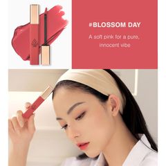 Son Kem lì 3CE Blossom Day – Cloud Lip Tint Màu Hồng Đào