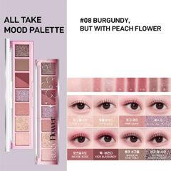 Phấn Mắt 7 Ô Peripera All Take Mood #008-burgundy,but with peach flower