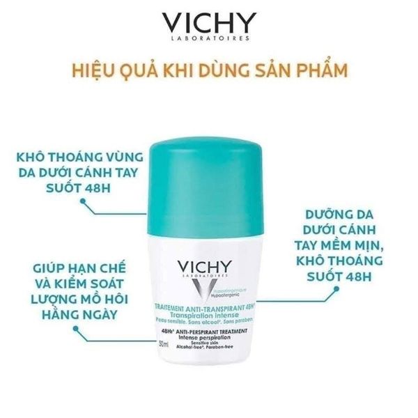 LĂN KHỬ MÙI KIỀM MỒ HÔI VÀ KHỬ MÙI CƠ THỂ HIỆU QUẢ VICHY #xanh