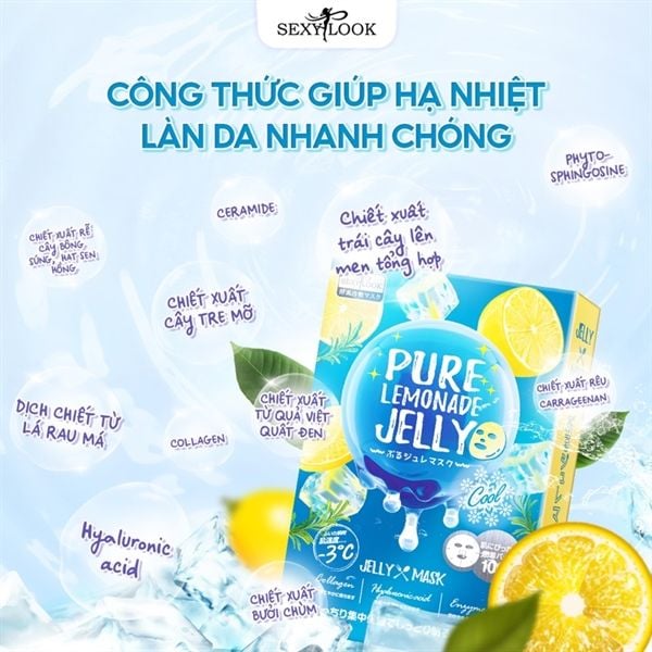 Mặt nạ thạch Sexy look pure lemonade jelly-dưỡng ẩm dịu da