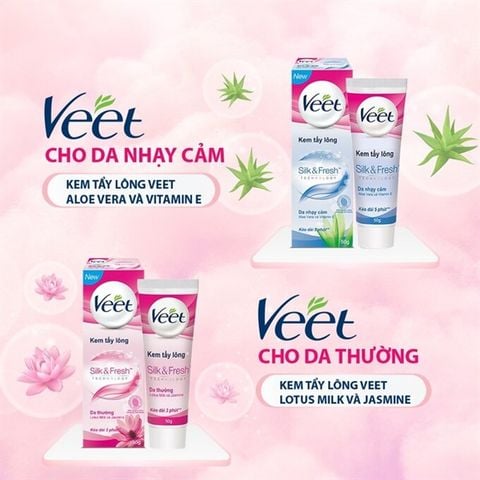 Kem tẩy lông Veet Silk And Fresh 25g