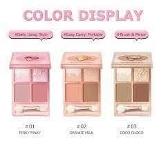 Bảng Phấn Mắt 4 Màu COLORKEY ice cream #01 hồng đào