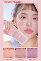 Phấn Má Hồng 3 Ô Màu I'm meme Afternoon Tea Blusher Palette #02-fruit flavor