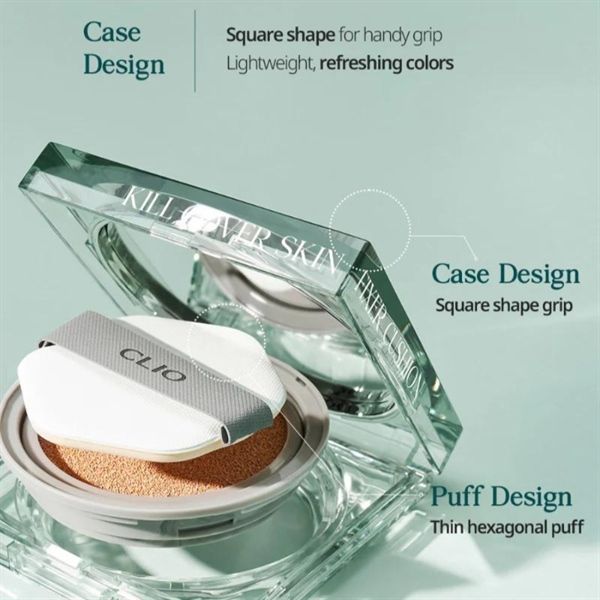 Phấn nuớc CLIO Kill Cover skin fixer cushion #23N ginger