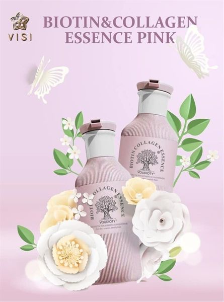 Bộ Dầu Gội Xả Ngăn Rụng Tóc Phục Hồi Cho Tóc nấm Voudioty Biotin Collagen essence