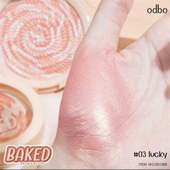phấn bắt sáng Odbo baked snowy blush#03