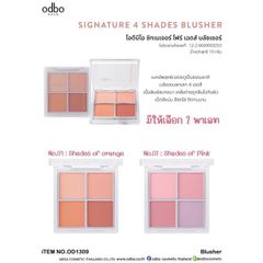 Phấn Má Hồng Odbo Signature 4 Shades Blusher #02