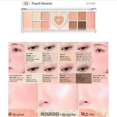 Bảng Phấn Mắt trái tim Peripera All Take Mood Like Palette #02-peach heaven