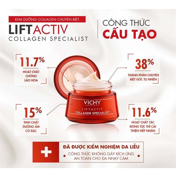 Kem dưỡng chống Lão Hóa Vichy Liftactiv Collagen Specialist 15ml