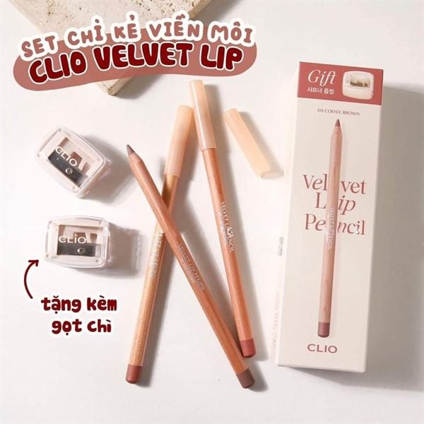 CHÌ KẺ VIỀN MÔI CLIO VELVET LIP PENCIL #02 peach beige
