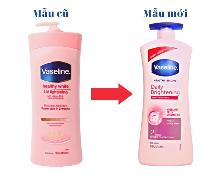dưỡng thể chống nắng giúp da trắng hồng VASELINE HEALTHY WHITE UV lightenning 725ml mẫu mới 725ml