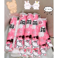 Bông Tẩy Trang Disney Lotso Gấu Dâu 3 Lớp Dày Dặn, Mềm Mịn 150 Miếng