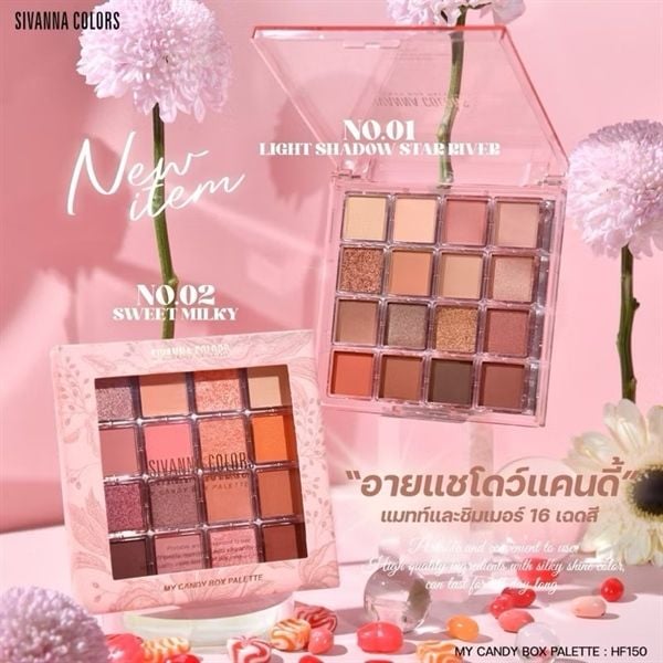 Phấn mắt 16ô Sivanna My Candy Box Palette #02