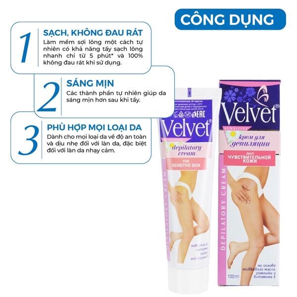 Kem tẩy lông velvet Nga