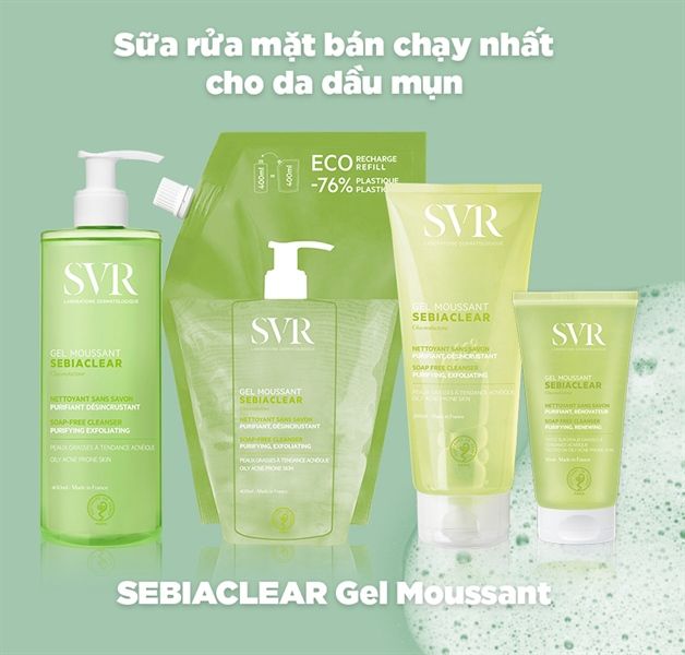 Gel Rửa Mặt SVR Không Chứa Xà Phòng Cho Da Dầu 55ml