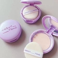 Phấn phủ thuần chay About Tone air fit powder pact #tím-02