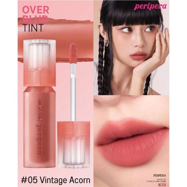 Son Kem lì Peripera Over Blur Tint - 05 Vintage Acorn