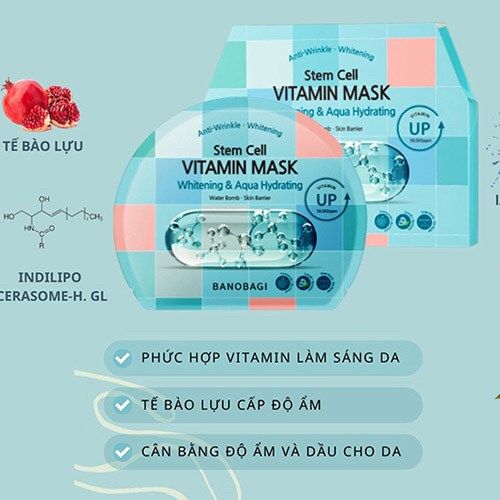 Mặt Nạ Banobagi Dưỡng Sáng Và Cấp Ẩm Cho Da 30g (Xanh)