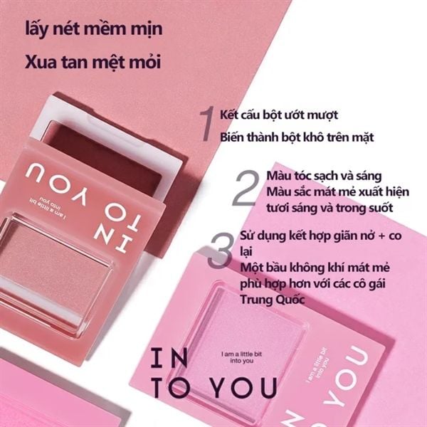 Má hồng kem Into You color card single blush #cw04 cam đất