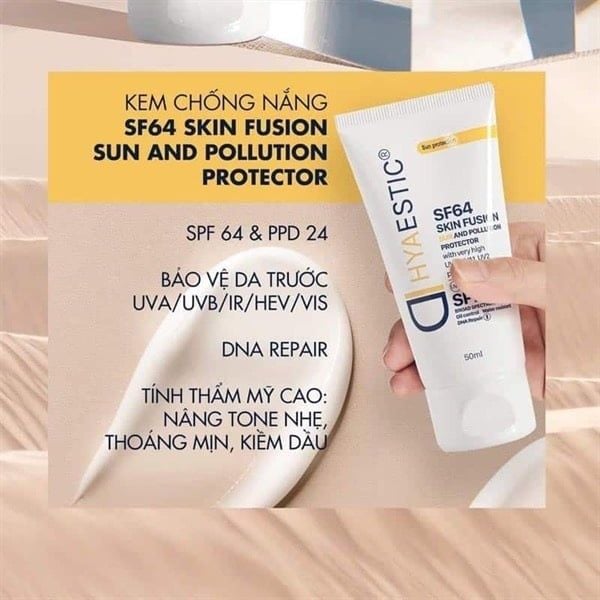 Kem chống nắng bảo vệ tối đa Hyaestic Skin Fusion SF64 Sun And Pollution Protector SPF50+ 50ml