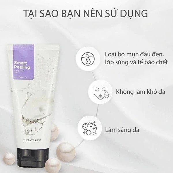 Tẩy tế bào da chết ngọc trai The Face Shop Smart Peeling Scrub (120ml)
